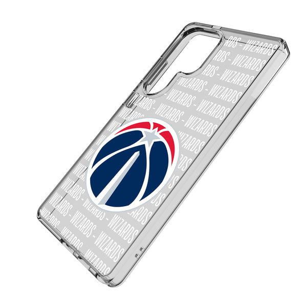 Washington Wizards Text Backdrop Galaxy Clear Phone Case for Samsung Galaxy Iso.Jpg