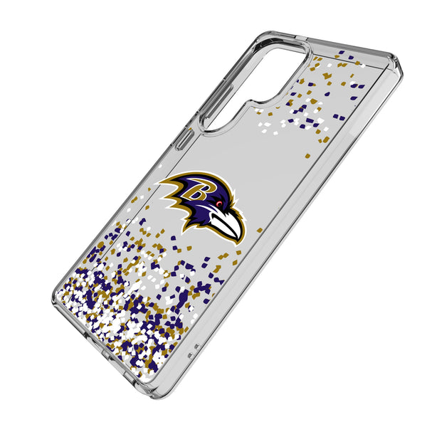 Baltimore Ravens Confetti Galaxy Clear Phone Case for Samsung Galaxy Iso.Jpg