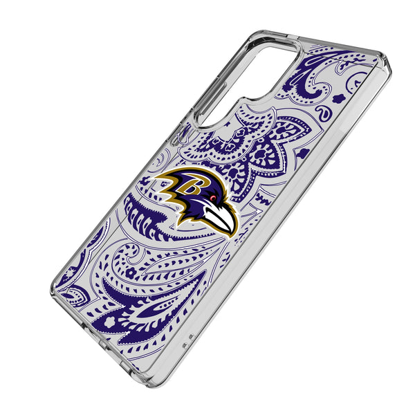 Baltimore Ravens Paisley Galaxy Clear Phone Case for Samsung Galaxy Iso.Jpg
