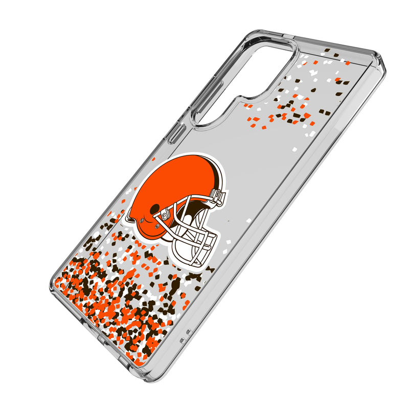 Cleveland Browns Confetti Galaxy Clear Phone Case for Samsung Galaxy Iso.Jpg