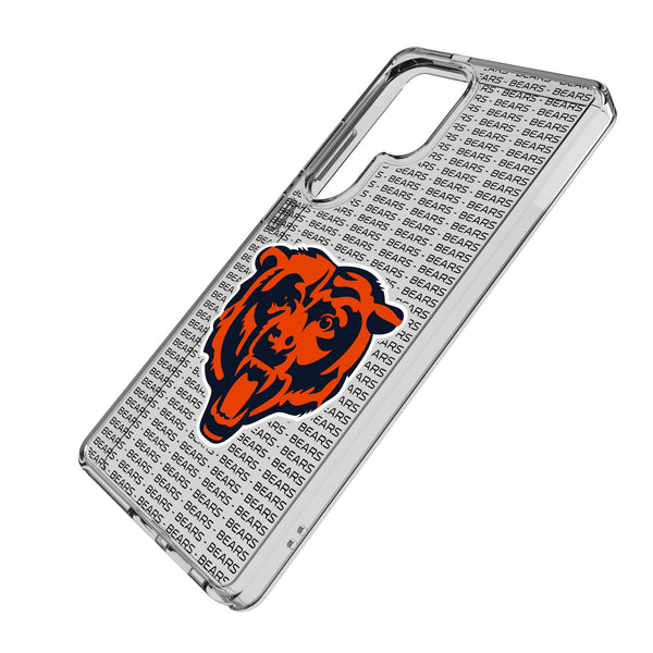 Chicago Bears Text Backdrop Galaxy Clear Phone Case for Samsung Galaxy Iso.Jpg