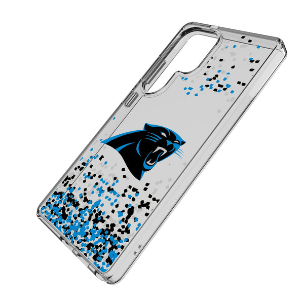 Carolina Panthers Confetti Galaxy Clear Phone Case for Samsung Galaxy Iso.Jpg