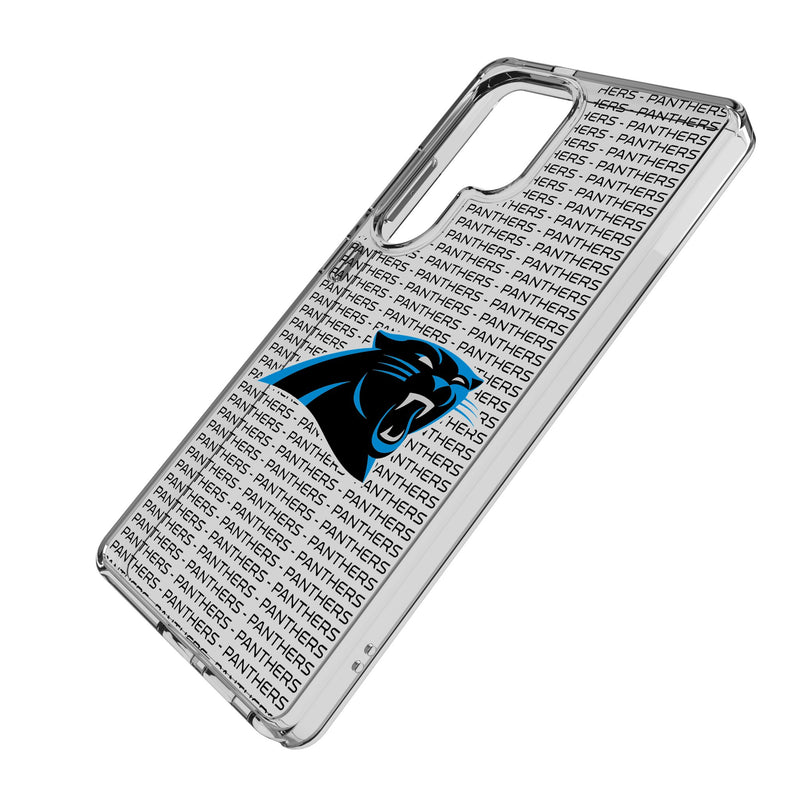 Carolina Panthers Text Backdrop Galaxy Clear Phone Case for Samsung Galaxy Iso.Jpg