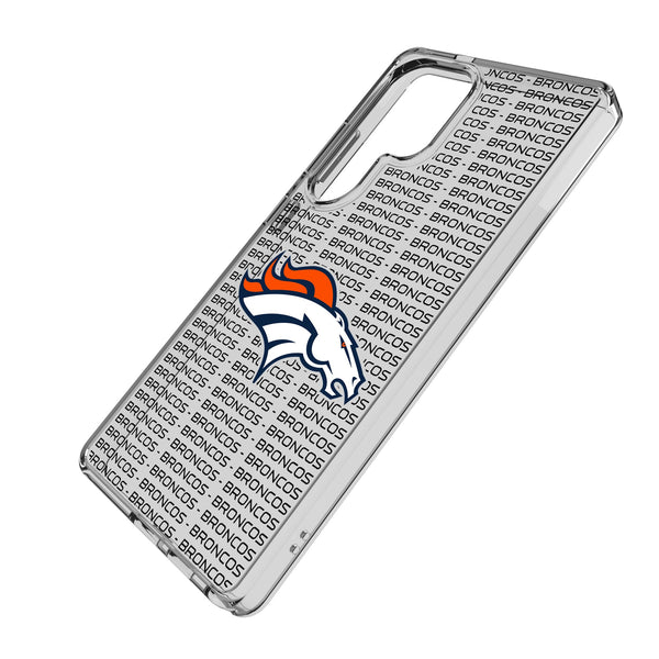 Denver Broncos Text Backdrop Galaxy Clear Phone Case for Samsung Galaxy Iso.Jpg