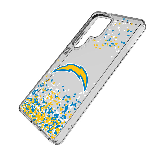 Los Angeles Chargers Confetti Galaxy Clear Phone Case for Samsung Galaxy Iso.Jpg