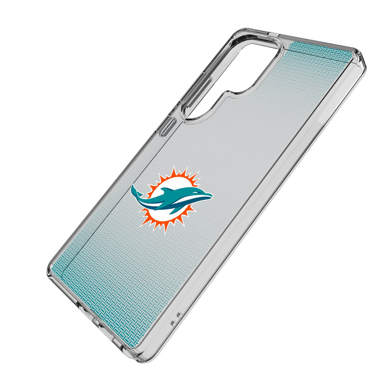Miami Dolphins Linen Galaxy Clear Phone Case for Samsung Galaxy Iso.Jpg