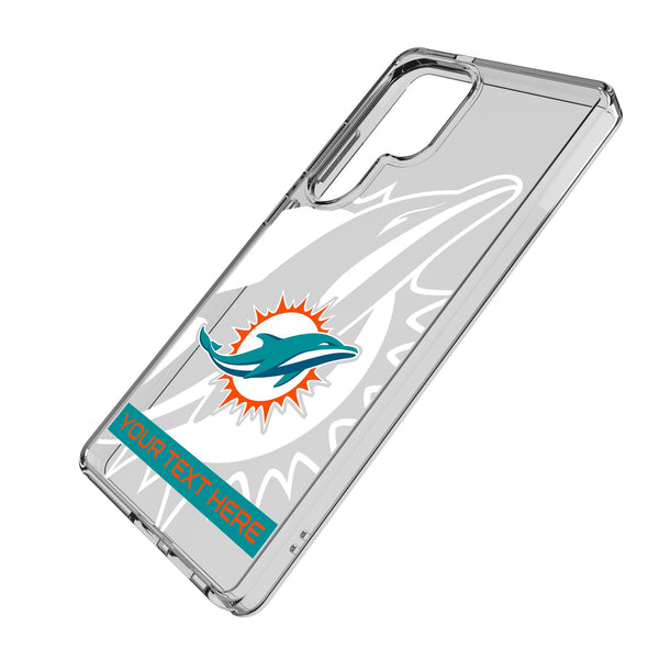 Miami Dolphins Personalized Tilt Galaxy Clear Phone Case for Samsung Galaxy Iso.Jpg
