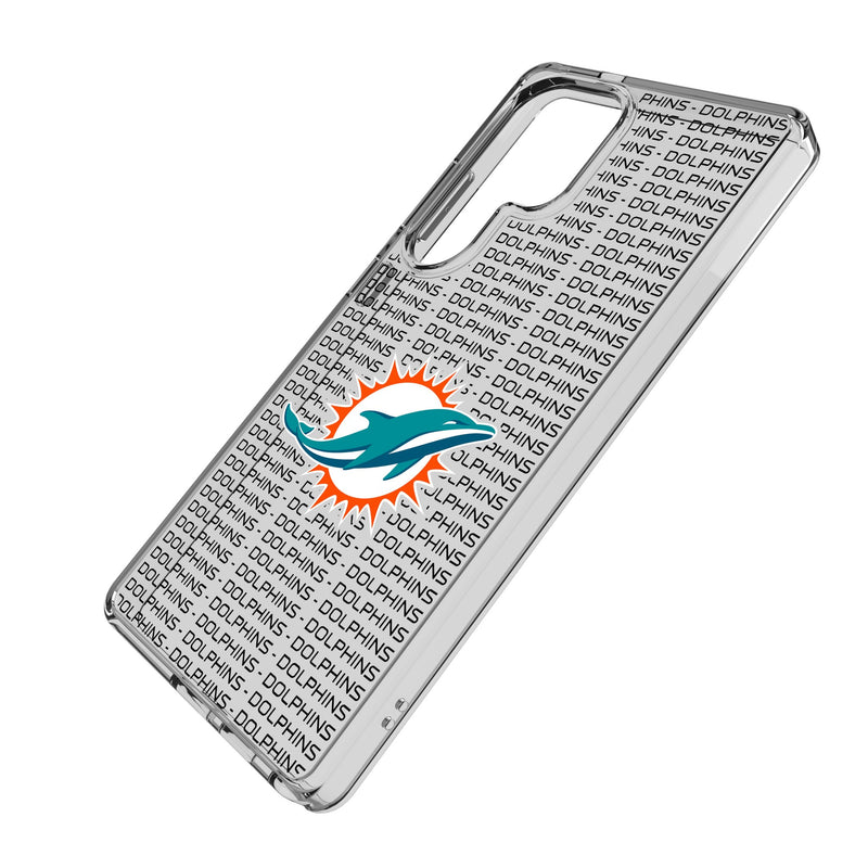 Miami Dolphins Text Backdrop Galaxy Clear Phone Case for Samsung Galaxy Iso.Jpg