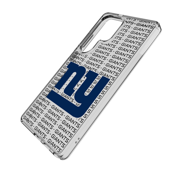New York Giants Text Backdrop Galaxy Clear Phone Case for Samsung Galaxy Iso.Jpg
