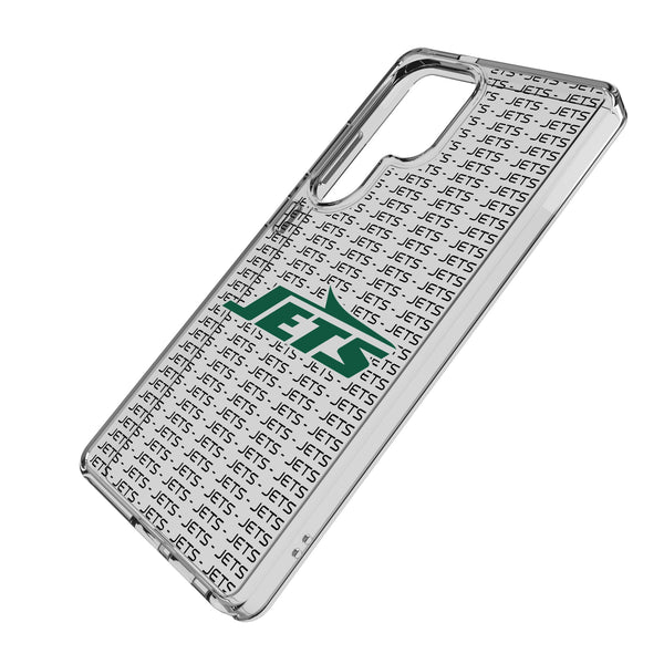 New York Jets Text Backdrop Galaxy Clear Phone Case for Samsung Galaxy Iso.Jpg