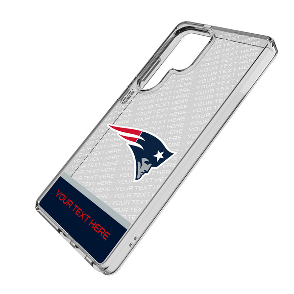 New England Patriots Personalized EndZone Plus Galaxy Clear Phone Case for Samsung Galaxy Iso.Jpg