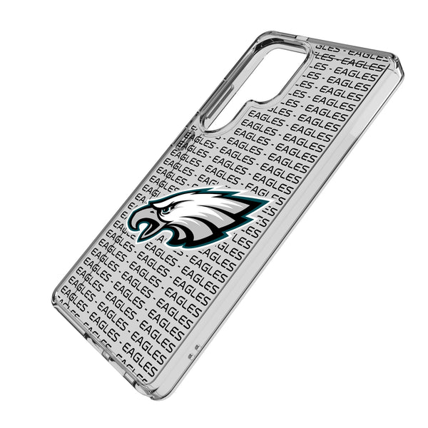 Philadelphia Eagles Text Backdrop Galaxy Clear Phone Case for Samsung Galaxy Iso.Jpg