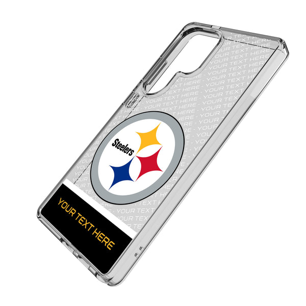 Pittsburgh Steelers Personalized EndZone Plus Galaxy Clear Phone Case for Samsung Galaxy Iso.Jpg