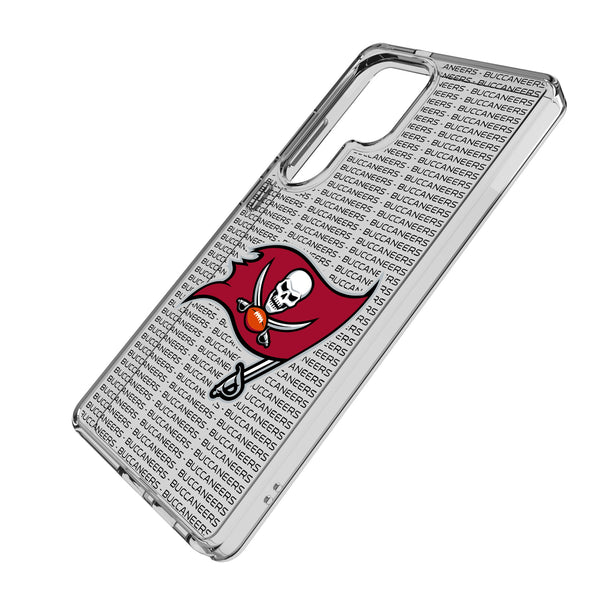 Tampa Bay Buccaneers Text Backdrop Galaxy Clear Phone Case for Samsung Galaxy Iso.Jpg