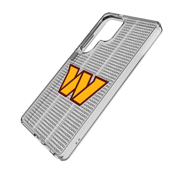 Washington Commanders Text Backdrop Galaxy Clear Phone Case for Samsung Galaxy Iso.Jpg
