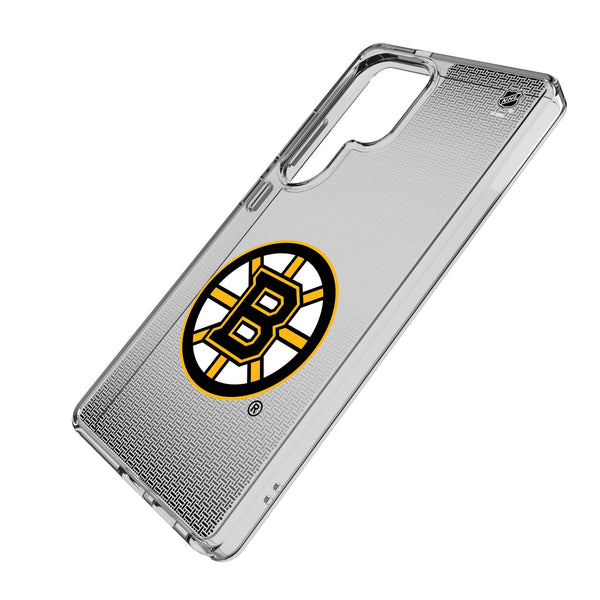 Boston Bruins Linen Galaxy Clear Phone Case for Samsung Galaxy Iso.Jpg