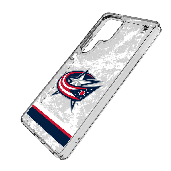 Columbus Blue Jackets Ice Stripe Galaxy Clear Phone Case for Samsung Galaxy Iso.Jpg