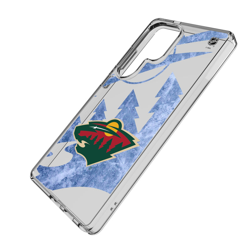 Minnesota Wild Ice Tilt Galaxy Clear Phone Case for Samsung Galaxy Iso.Jpg