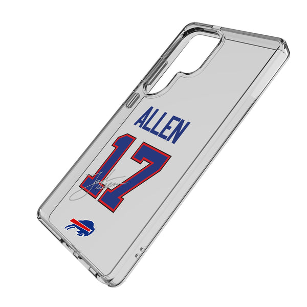 Josh Allen Buffalo Bills 17 Game Tactic Galaxy Clear Phone Case for Samsung Galaxy Iso.Jpg