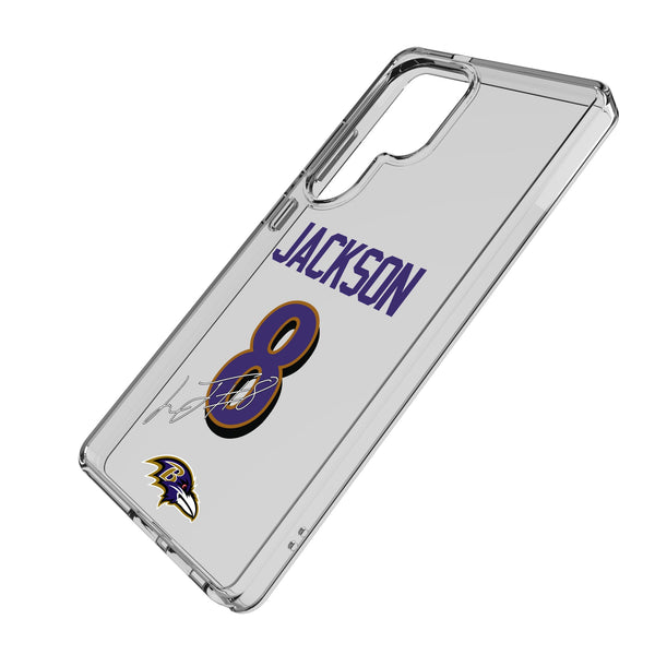 Lamar Jackson Baltimore Ravens 8 Game Tactic Galaxy Clear Phone Case for Samsung Galaxy Iso.Jpg