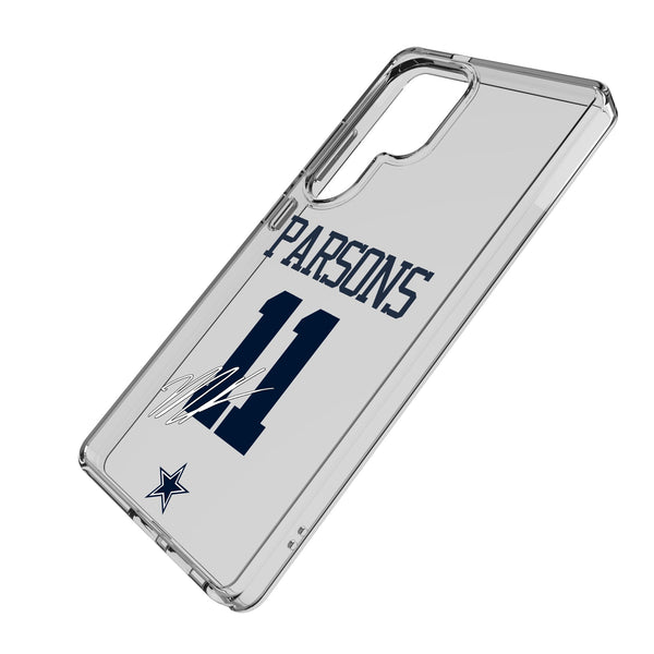 Micah Parsons Dallas Cowboys 11 Game Tactic Galaxy Clear Phone Case for Samsung Galaxy Iso.Jpg