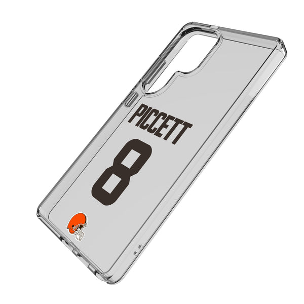 Kenny Pickett Cleveland Browns 8 Game Tactic Galaxy Clear Phone Case for Samsung Galaxy Iso.Jpg