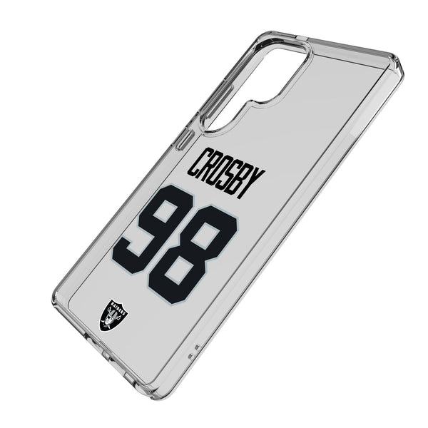 Maxx Crosby Las Vegas Raiders 98 Game Tactic Galaxy Clear Phone Case for Samsung Galaxy Iso.Jpg