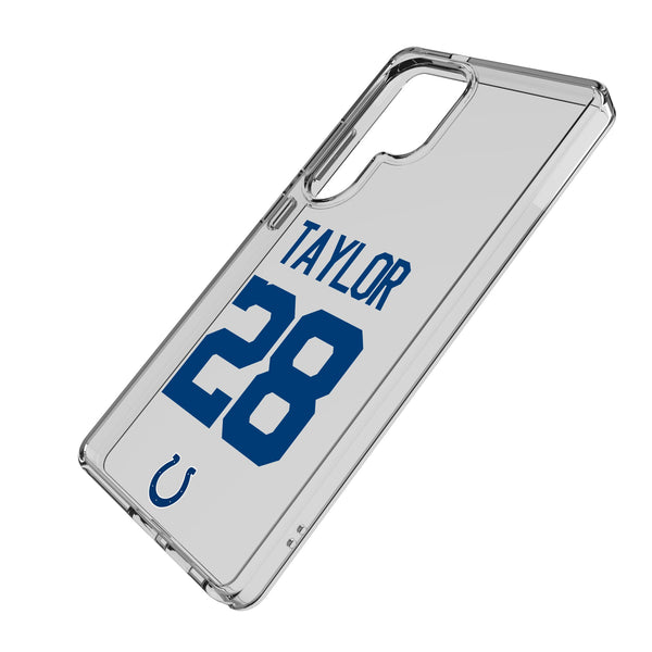 Jonathan Taylor Indianapolis Colts 28 Game Tactic Galaxy Clear Phone Case for Samsung Galaxy Iso.Jpg