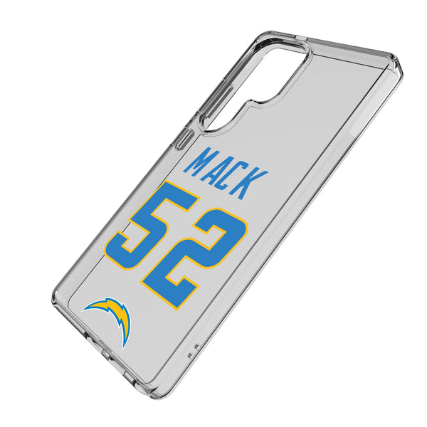 Khalil Mack Los Angeles Chargers 52 Game Tactic Galaxy Clear Phone Case for Samsung Galaxy Iso.Jpg