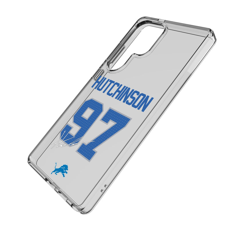 Aidan Hutchinson Detroit Lions 97 Game Tactic Galaxy Clear Phone Case for Samsung Galaxy Iso.Jpg