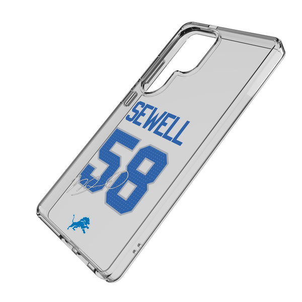 Penei Sewell Detroit Lions 58 Game Tactic Galaxy Clear Phone Case for Samsung Galaxy Iso.Jpg