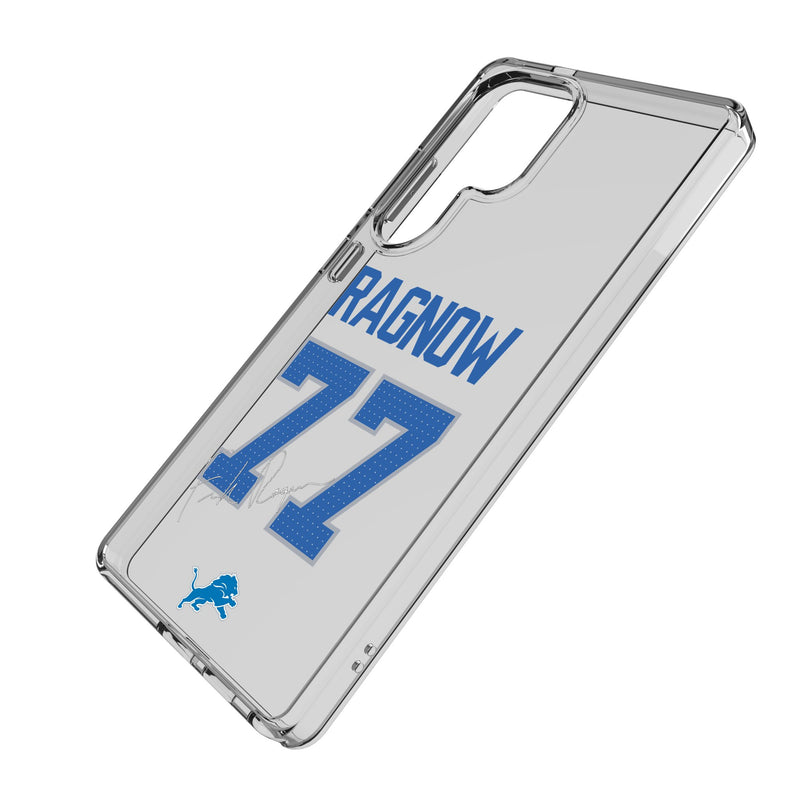 Frank Ragnow Detroit Lions 77 Game Tactic Galaxy Clear Phone Case for Samsung Galaxy Iso.Jpg