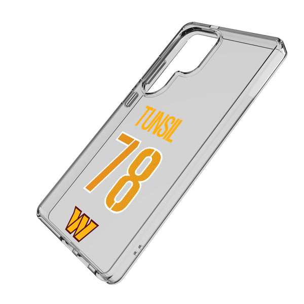Laremy Tunsil Washington Commanders 78 Game Tactic Galaxy Clear Phone Case for Samsung Galaxy Iso.Jpg