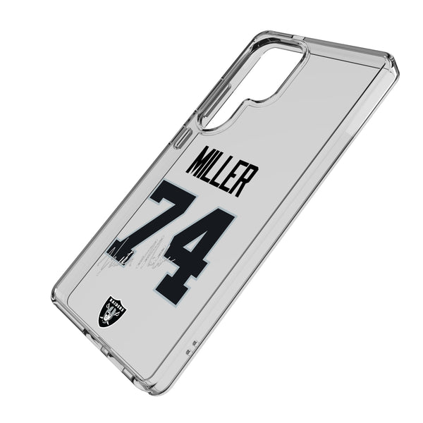 Kolton Miller Las Vegas Raiders 74 Game Tactic Galaxy Clear Phone Case for Samsung Galaxy Iso.Jpg