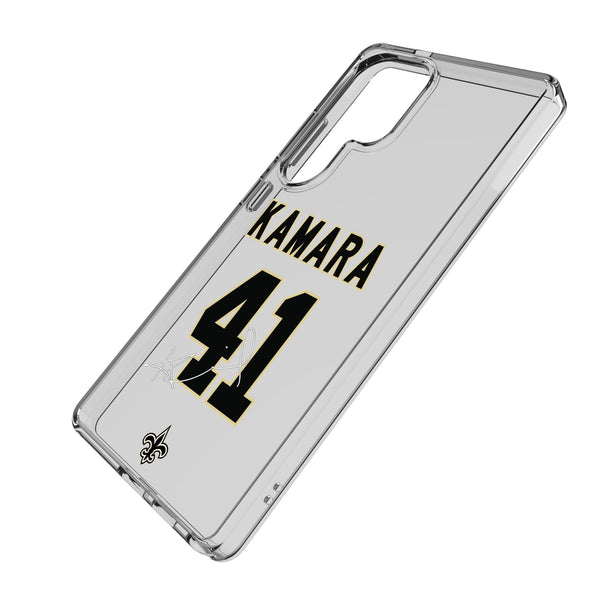 Alvin Kamara New Orleans Saints 41 Game Tactic Galaxy Clear Phone Case for Samsung Galaxy Iso.Jpg