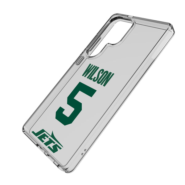 Garrett Wilson New York Jets 5 Game Tactic Galaxy Clear Phone Case for Samsung Galaxy Iso.Jpg