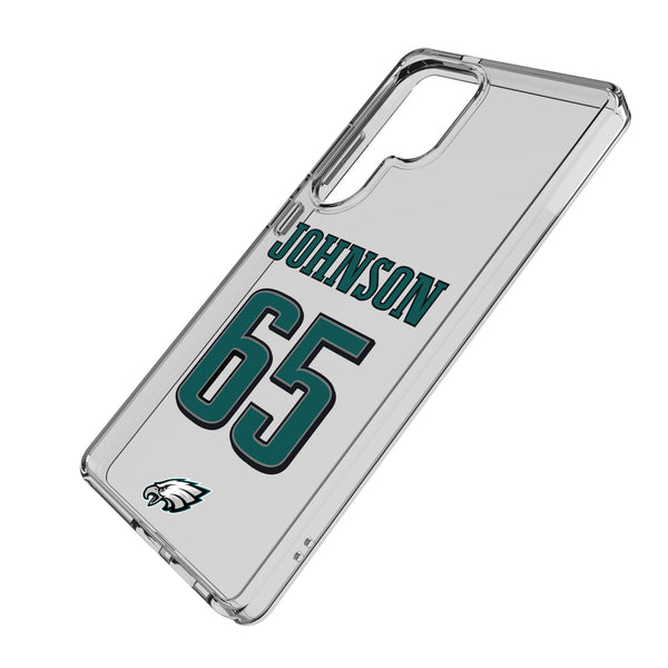 Lane Johnson Philadelphia Eagles 65 Game Tactic Galaxy Clear Phone Case for Samsung Galaxy Iso.Jpg