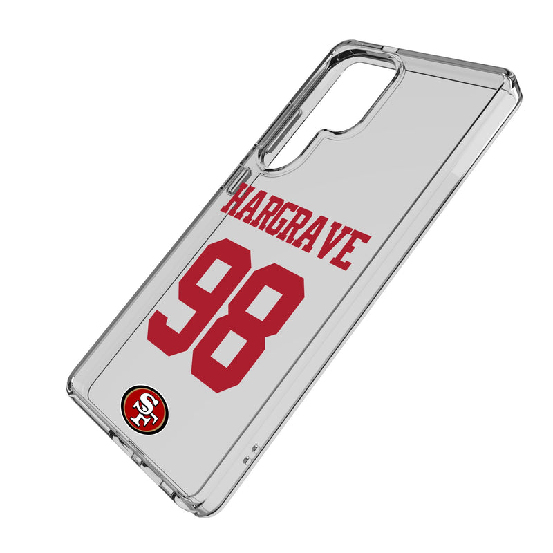 Javon Hargrave San Francisco 49ers 98 Game Tactic Galaxy Clear Phone Case for Samsung Galaxy Iso.Jpg