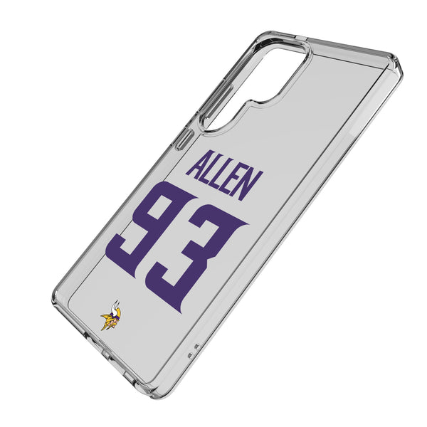 Jonathan Allen Minnesota Vikings 93 Game Tactic Galaxy Clear Phone Case for Samsung Galaxy Iso.Jpg
