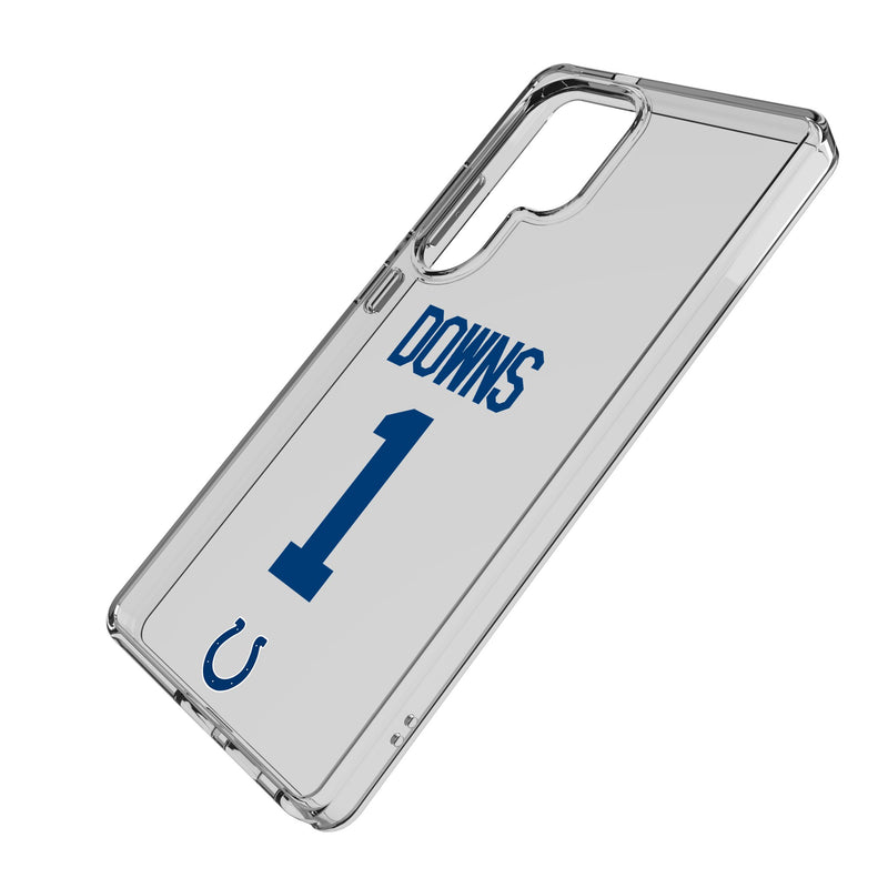 Josh Downs Indianapolis Colts 1 Game Tactic Galaxy Clear Phone Case for Samsung Galaxy Iso.Jpg