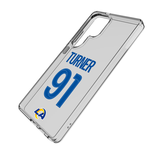 Kobie Turner Los Angeles Rams 91 Game Tactic Galaxy Clear Phone Case for Samsung Galaxy Iso.Jpg