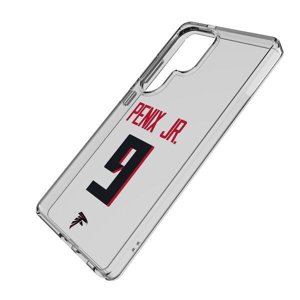 Michael Penix Jr. Atlanta Falcons 9 Game Tactic Galaxy Clear Phone Case for Samsung Galaxy Iso.Jpg