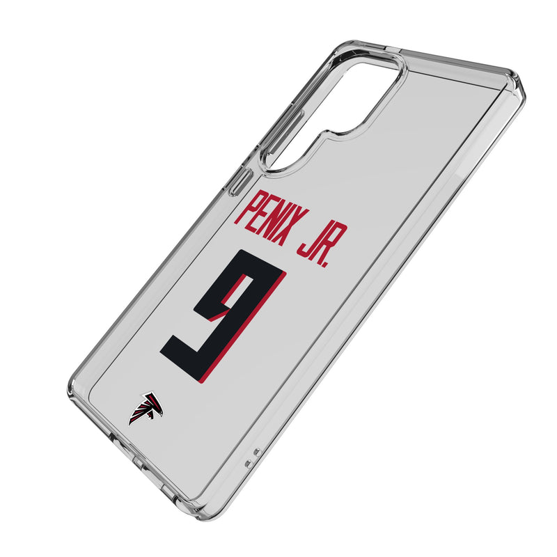 Michael Penix Jr. Atlanta Falcons 9 Game Tactic Galaxy Clear Phone Case for Samsung Galaxy Iso.Jpg