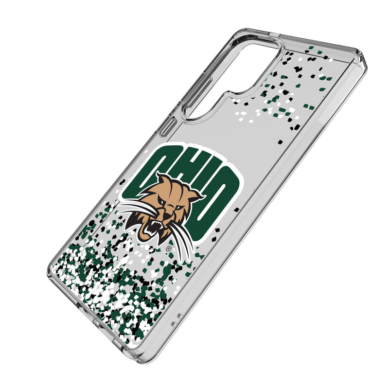Ohio University Bobcats Confetti Galaxy Clear Phone Case for Samsung Galaxy Iso.Jpg