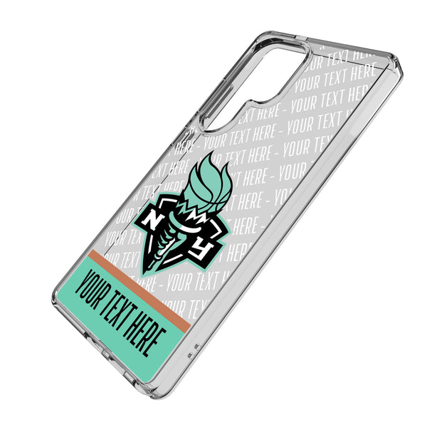 New York Liberty Personalized EndZone Plus Galaxy Clear Phone Case for Samsung Galaxy Iso.Jpg