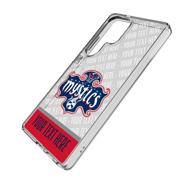 Washington Mystics Personalized EndZone Plus Galaxy Clear Phone Case for Samsung Galaxy Iso.Jpg