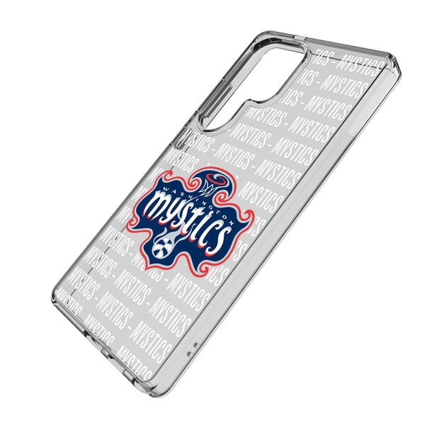 Washington Mystics Text Backdrop Galaxy Clear Phone Case for Samsung Galaxy Iso.Jpg