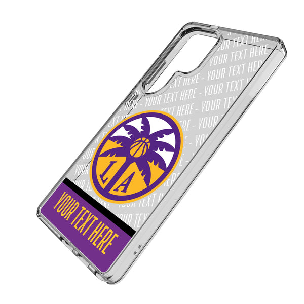 Los Angeles Sparks Personalized EndZone Plus Galaxy Clear Phone Case for Samsung Galaxy Iso.Jpg