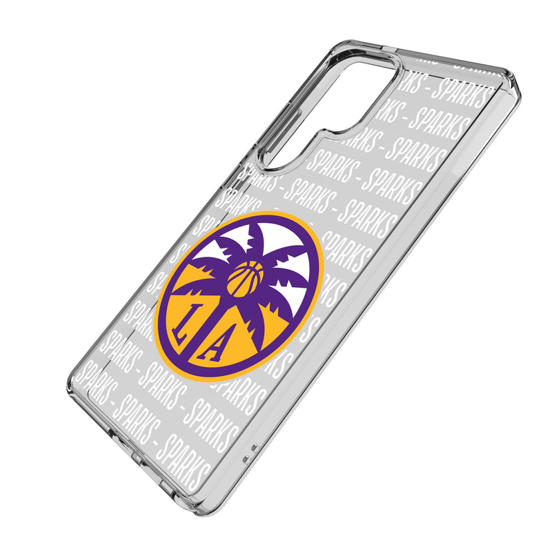 Los Angeles Sparks Text Backdrop Galaxy Clear Phone Case for Samsung Galaxy Iso.Jpg