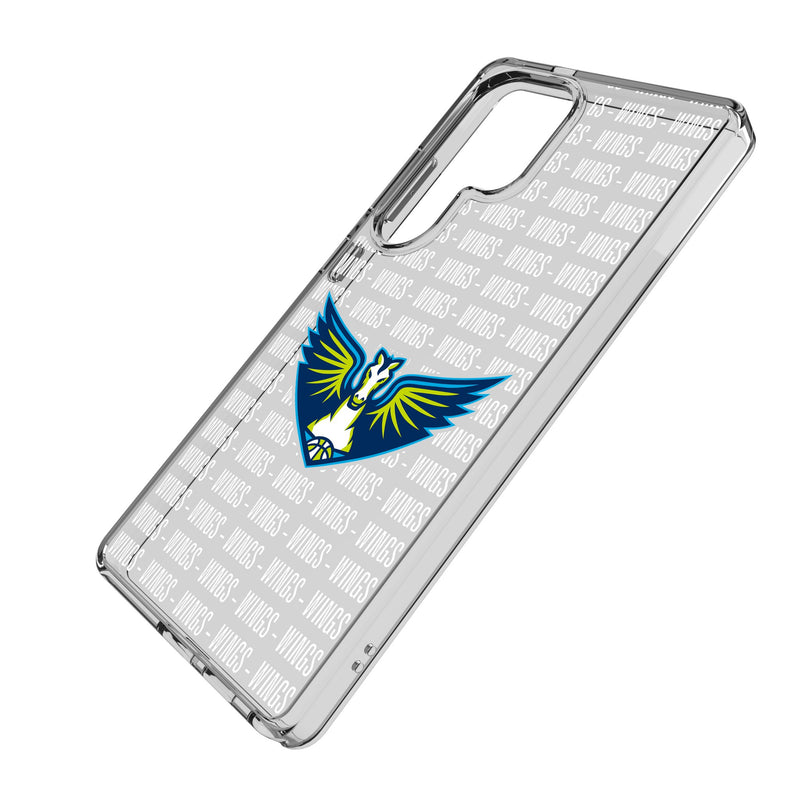 Dallas Wings Text Backdrop Galaxy Clear Phone Case for Samsung Galaxy Iso.Jpg